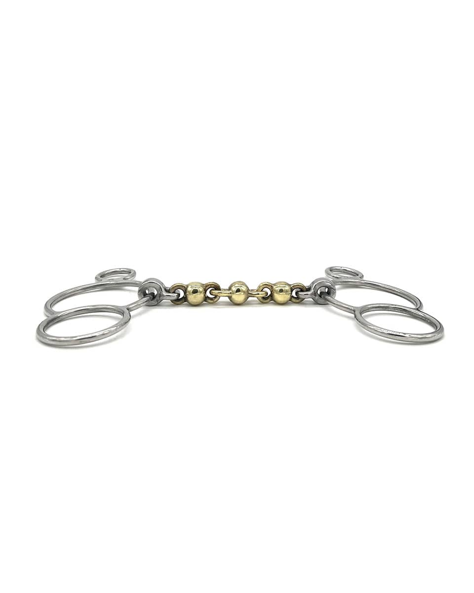 Jake Adams Equestrian Brass Waterford Two Ring Bit