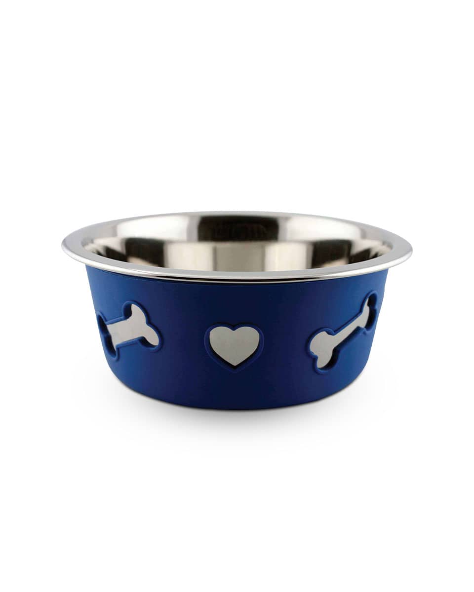 WeatherBeeta Non-Slip Stainless Steel Silicone Dog Bowl