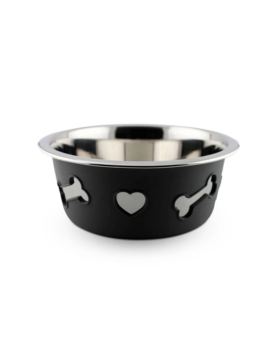 WeatherBeeta Non-Slip Stainless Steel Silicone Dog Bowl