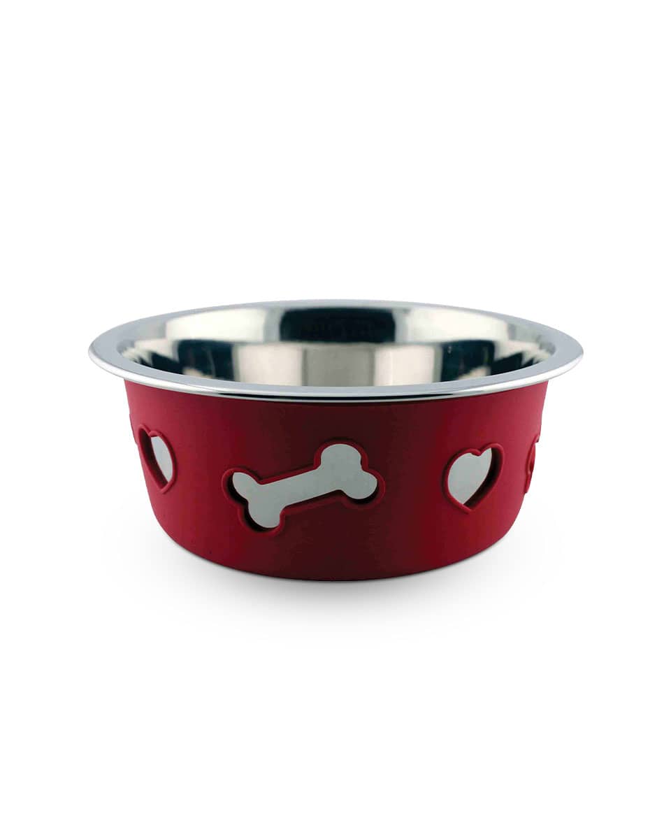 WeatherBeeta Non-Slip Stainless Steel Silicone Dog Bowl