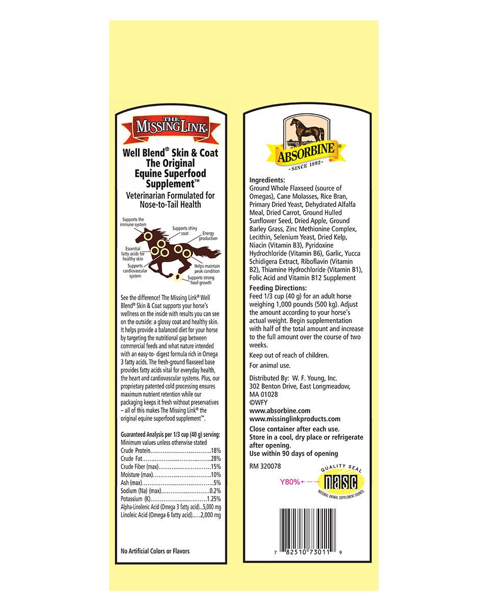 The Missing Link Well Blend Skin & Coat supplement for horses