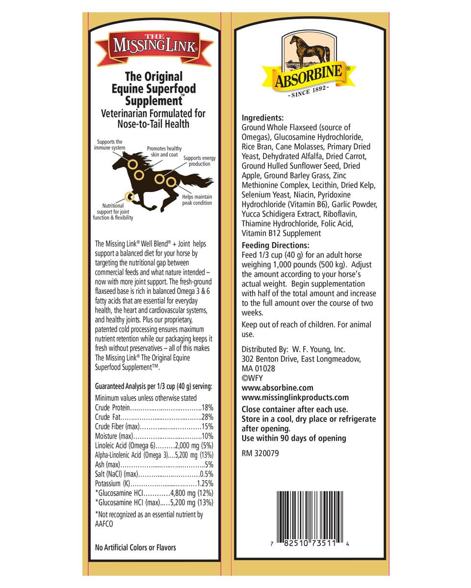 The Missing Link Well Blend Joint supplement for horses