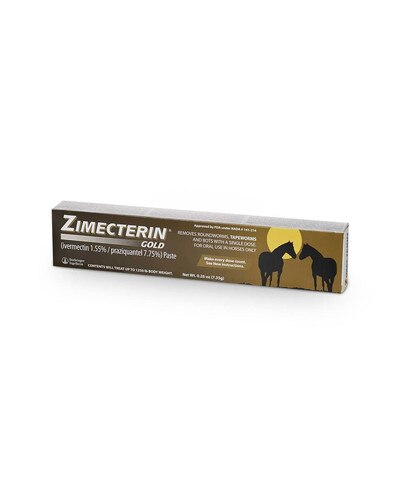 Zimecterin Gold ivermectin and praziquantel dewormer for horses